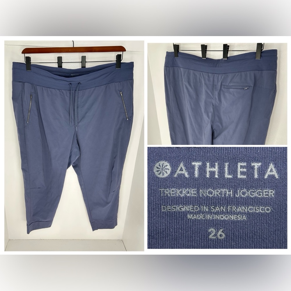 Athleta Trekkie North Jogger Pant Size 26 Outdoor Blue Active‎ Athleisure 47x27